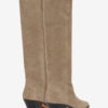 Denvee Cowboy Boots in Suede Calfskin Leather