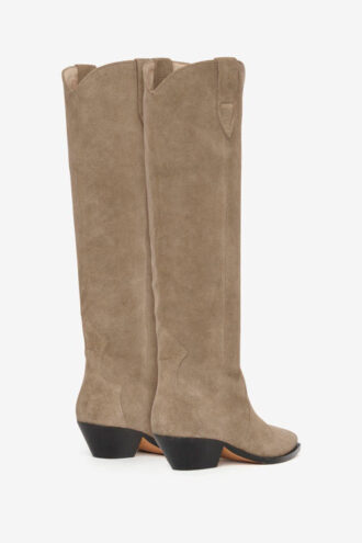 Denvee Cowboy Boots in Suede Calfskin Leather