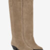 Denvee Cowboy Boots in Suede Calfskin Leather