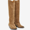 Denvee Cowboy Boots in Suede Calfskin Leather
