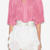 Destiny Smocked Blouse in Plain-Colored Cotton Voile