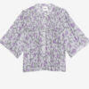 Destiny Smocked Blouse in Printed Cotton Voile