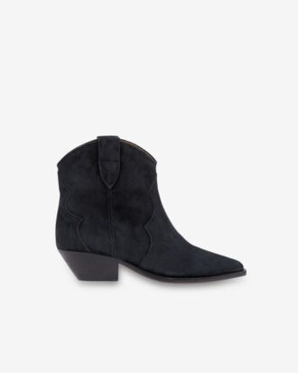 Dewina Suede Calfskin Leather Cowboy Boots