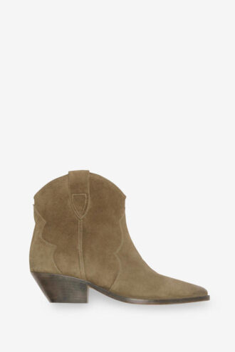 Dewina Suede Calfskin Leather Cowboy Boots