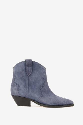 Dewina Suede Calfskin Leather Cowboy Boots
