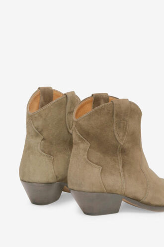 Dewina Suede Calfskin Leather Cowboy Boots