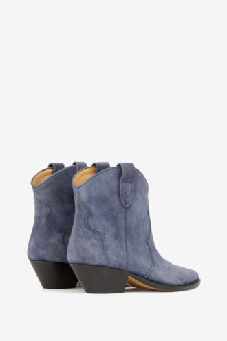 Dewina Suede Calfskin Leather Cowboy Boots
