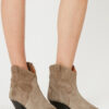 Dewina Suede Calfskin Leather Cowboy Boots