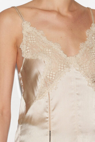 Diandra Satin and Lace Top