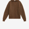 Dinan Zip-Up Collar Knit Sweater