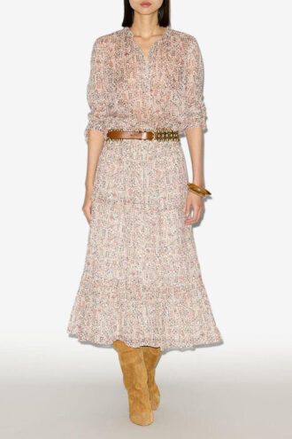 Diya Long Printed Lightweight Cotton Skirt