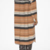Djila Long Striped Wool Overshirt Coat