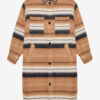 Djila Long Striped Wool Overshirt Coat