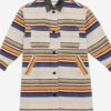 Djila Long Striped Wool Overshirt Coat