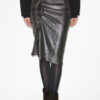 Dolene Draped Metallic Skirt