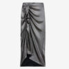 Dolene Draped Metallic Skirt
