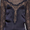 Dolores Long Satin and Lace Dress