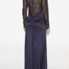 Dolores Long Satin and Lace Dress