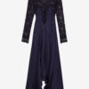 Dolores Long Satin and Lace Dress
