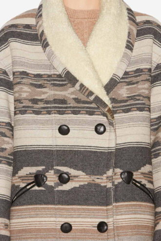 Dorcas Wool Graphic Pattern Coat