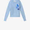 Drany Two-Toned Mohair Sweater with Logo