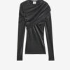 Dressi Draped Lurex Jersey Top