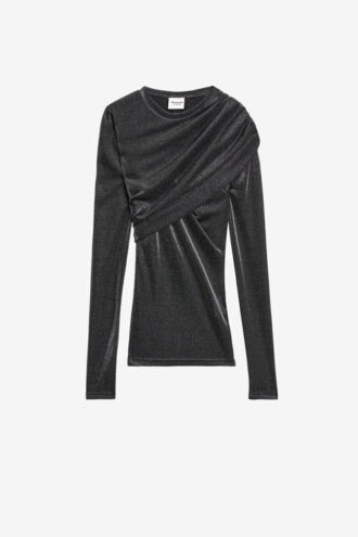 Dressi Draped Lurex Jersey Top