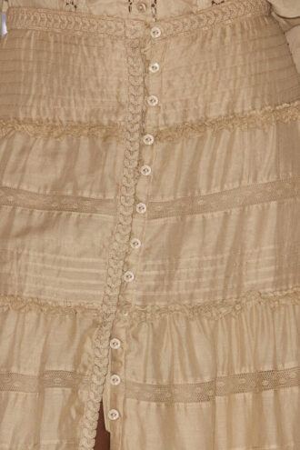 Dusta Long Elaborate Cotton Voile Skirt