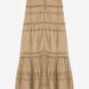 Dusta Long Elaborate Cotton Voile Skirt