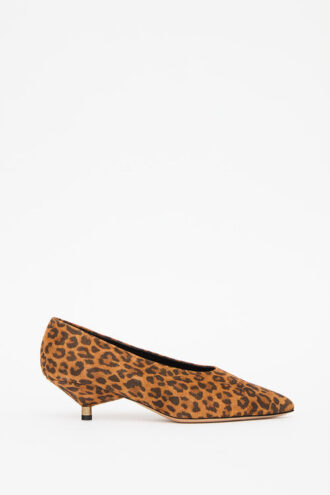 Ebisa Printed Suede Calfskin Leather Pumps