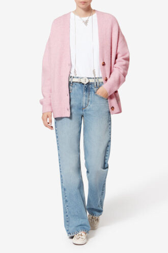 Eborah Alpaca Cardigan with Logo