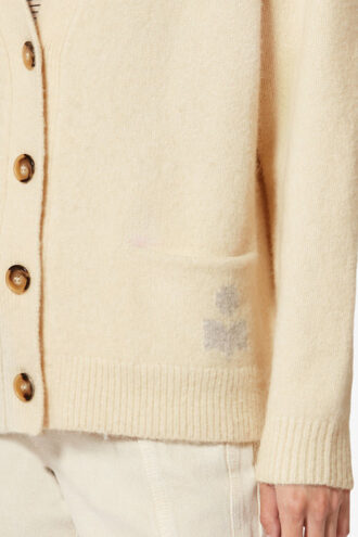 Eborah Alpaca Cardigan with Logo
