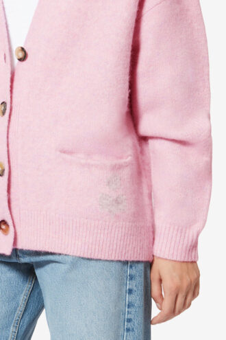 Eborah Alpaca Cardigan with Logo