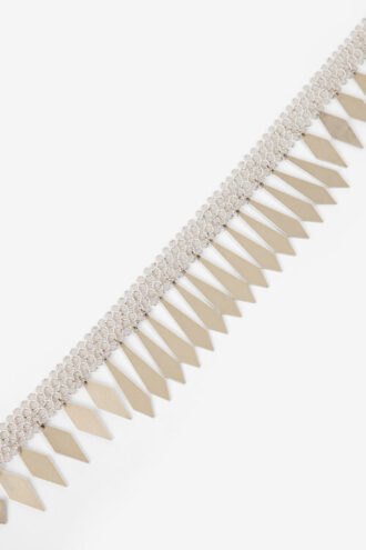 Edwin Silver-Finish Brass Chain Necklace
