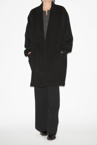 Efegozi Coat in Plain-Colored Cashmere and Wool