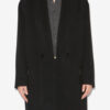 Efegozi Coat in Plain-Colored Cashmere and Wool