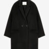 Efegozi Coat in Plain-Colored Cashmere and Wool