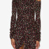 Elara Draped Printed Silk Dress