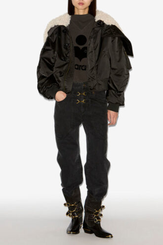 Elisa Short Quilted Satin Coat