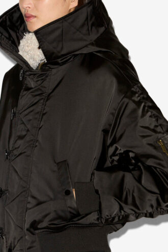 Elisa Short Quilted Satin Coat
