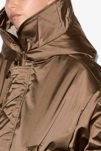 Elisa Short Quilted Satin Coat