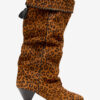 Elita Draped Suede Calfskin Leather Boots