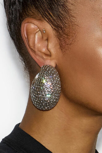Enjoy Rhinestone Hoop Earrings