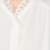 Estela Blouse in Plain-Colored Crepe with English Embroidery