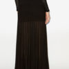 Ezra Long Pleated Knit Skirt