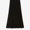 Ezra Long Pleated Knit Skirt