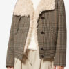Fadia Short Prince-Of-Wales Check Virgin Wool Coat
