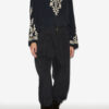 Falonne Embroidered Crepe Blouse