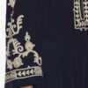 Feliana Long Embroidered Crepe Dress