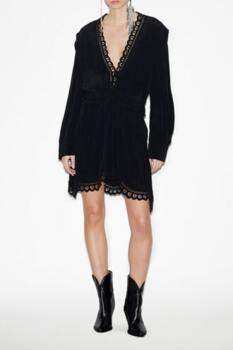 Felie Short Dress with English Embroidery